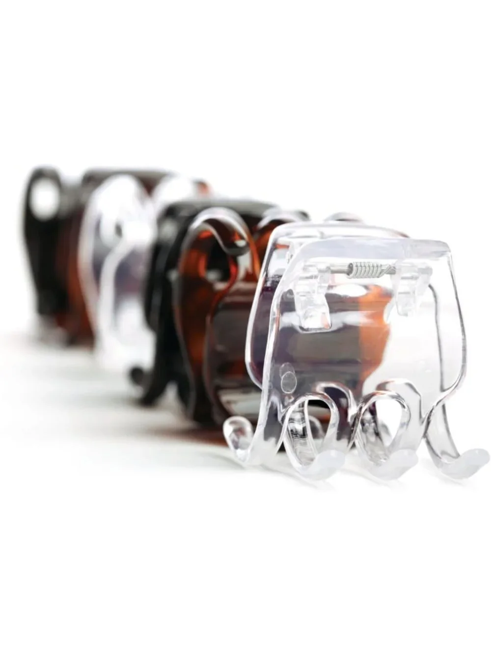 Classic Claw Hair Clips - 6-Pack in Clear, Brown & Black - Strong Hold for All